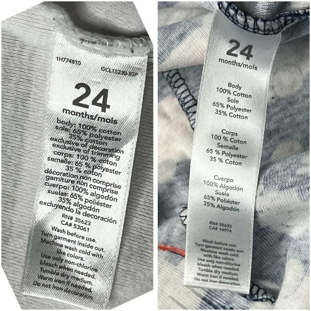 Carter's (2) Footies Sleepers Police‎ Fire EMS Flamingo Striped Zippy 24 months